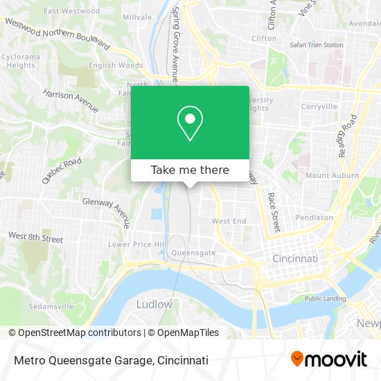 Metro Queensgate Garage map