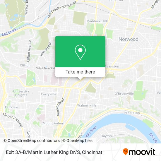 Mapa de Exit 3A-B / Martin Luther King Dr / S