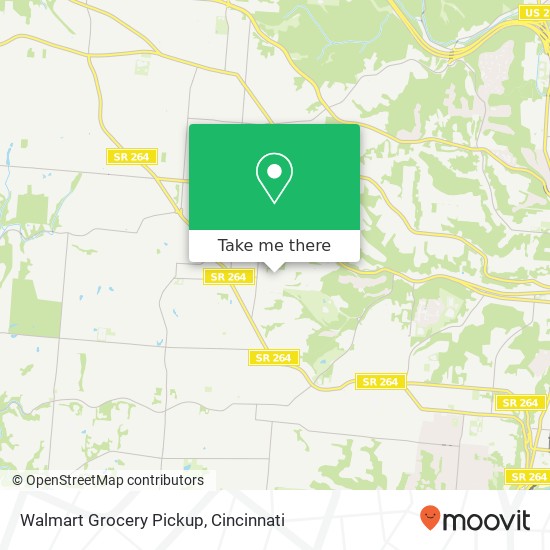 Walmart Grocery Pickup map