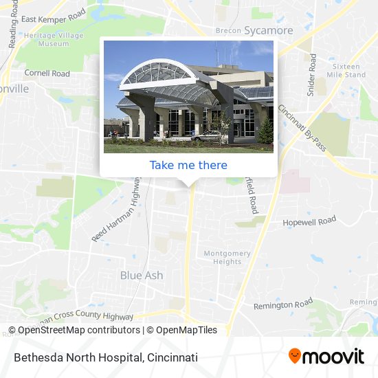Bethesda North Hospital map