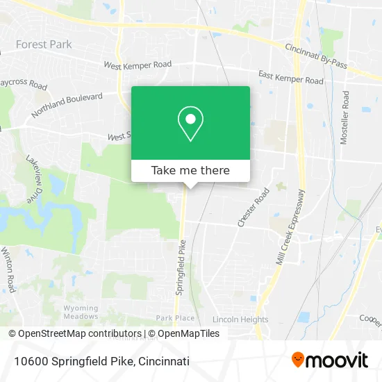 10600 Springfield Pike map