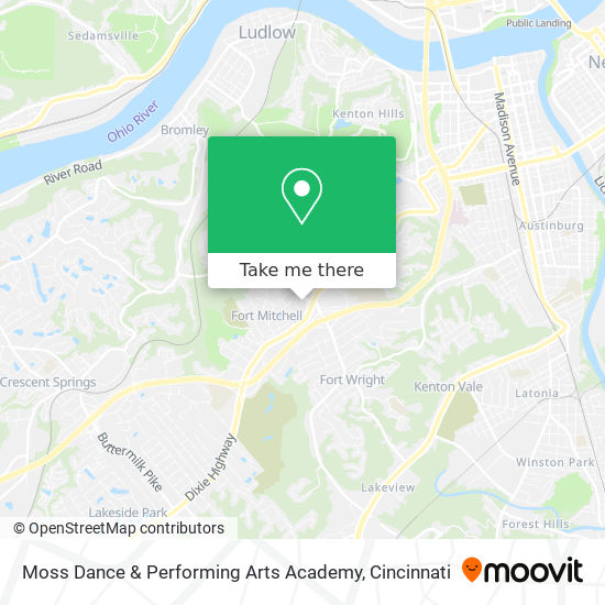 Mapa de Moss Dance & Performing Arts Academy
