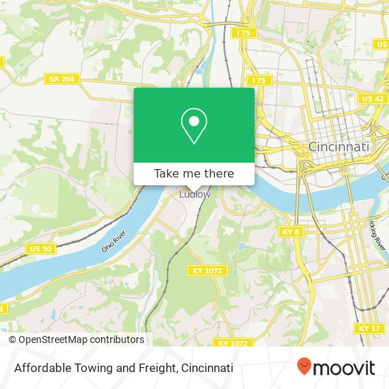 Affordable Towing and Freight map
