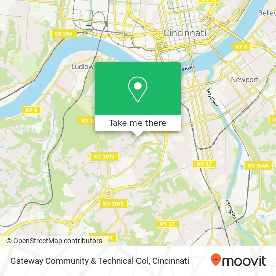 Mapa de Gateway Community & Technical Col