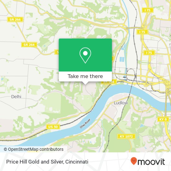 Mapa de Price Hill Gold and Silver