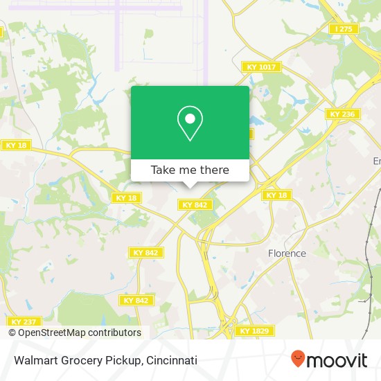 Mapa de Walmart Grocery Pickup