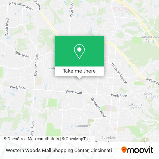 Western Woods Mall Shopping Center map