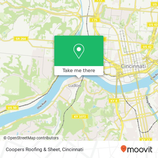 Mapa de Coopers Roofing & Sheet