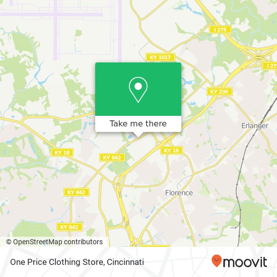 Mapa de One Price Clothing Store