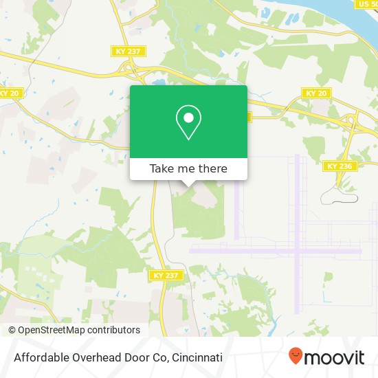 Mapa de Affordable Overhead Door Co