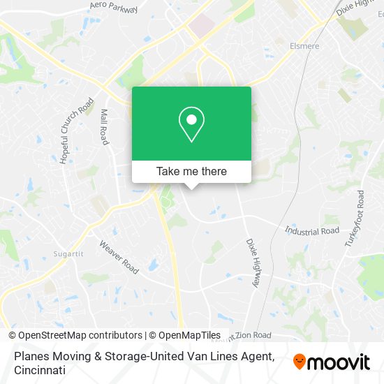 Planes Moving & Storage-United Van Lines Agent map