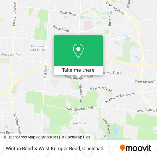 Winton Road & West Kemper Road map
