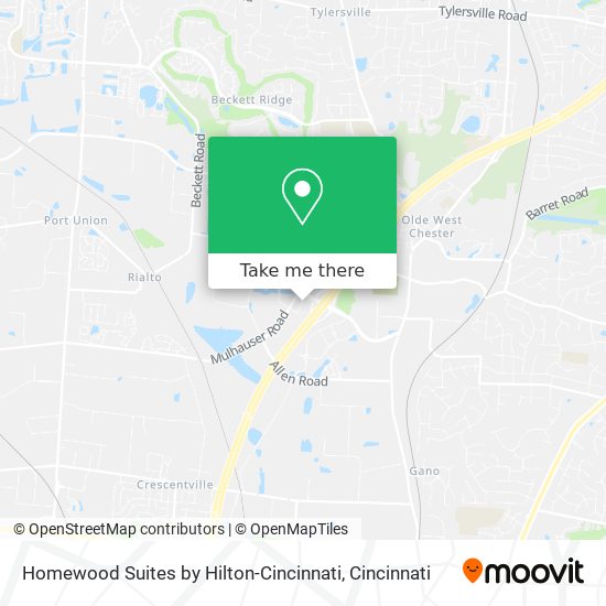 Mapa de Homewood Suites by Hilton-Cincinnati