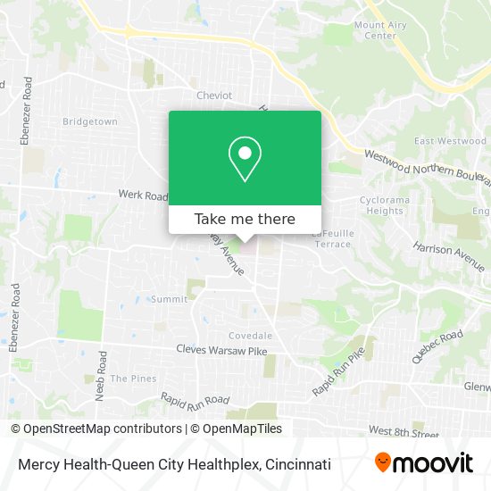 Mapa de Mercy Health-Queen City Healthplex