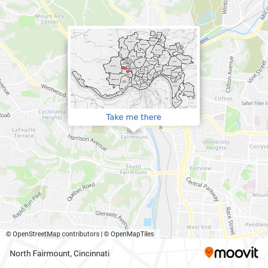 North Fairmount map