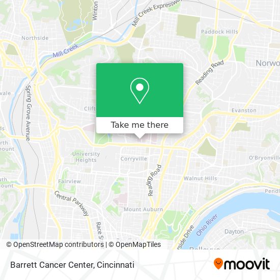 Mapa de Barrett Cancer Center