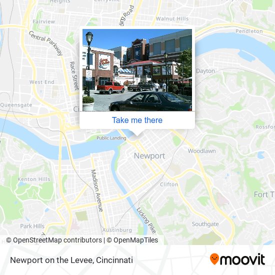 Mapa de Newport on the Levee