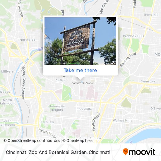 Mapa de Cincinnati Zoo And Botanical Garden