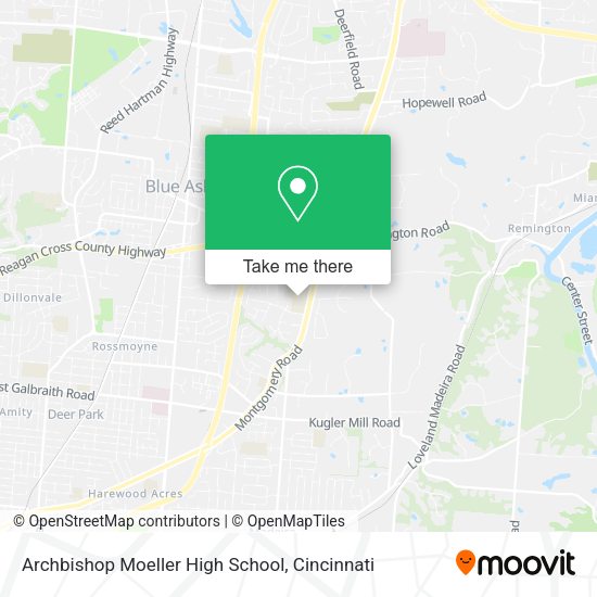 Archbishop Moeller High School map
