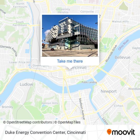 Mapa de Duke Energy Convention Center