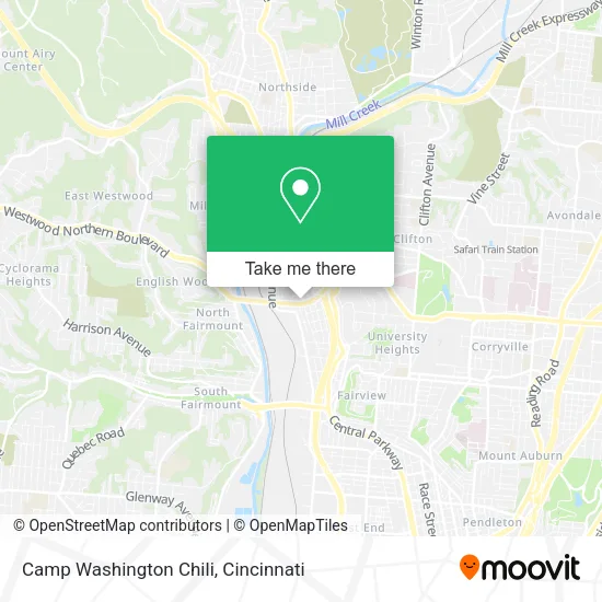Camp Washington Chili map