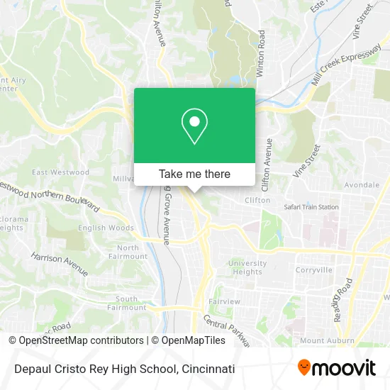 Depaul Cristo Rey High School map
