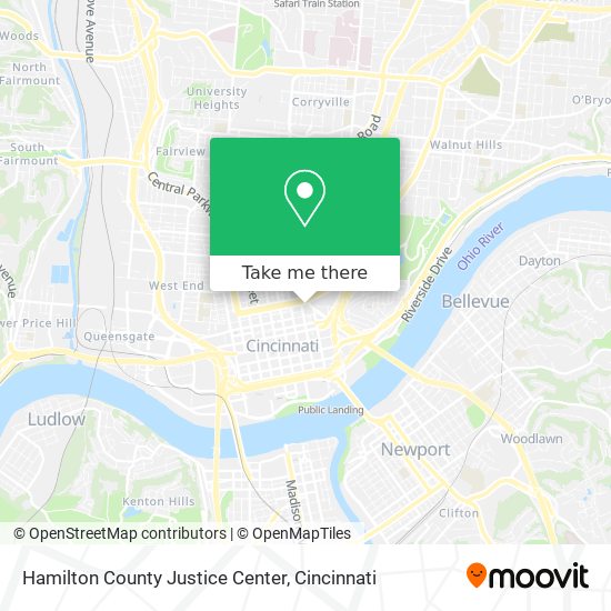 Mapa de Hamilton County Justice Center