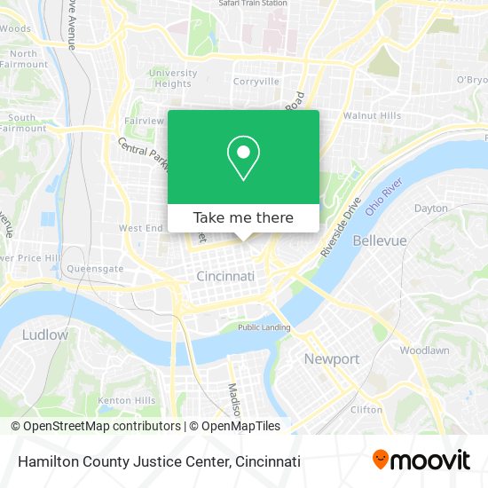 Hamilton County Justice Center map