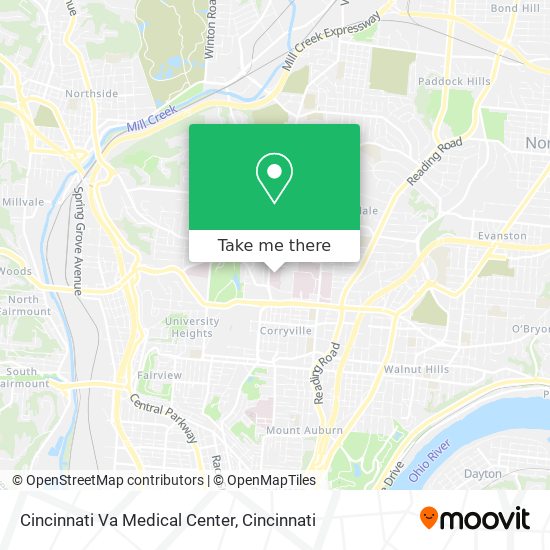 Mapa de Cincinnati Va Medical Center