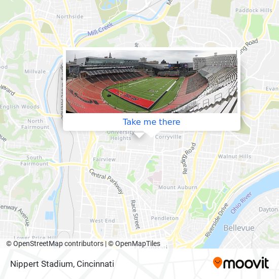 Mapa de Nippert Stadium