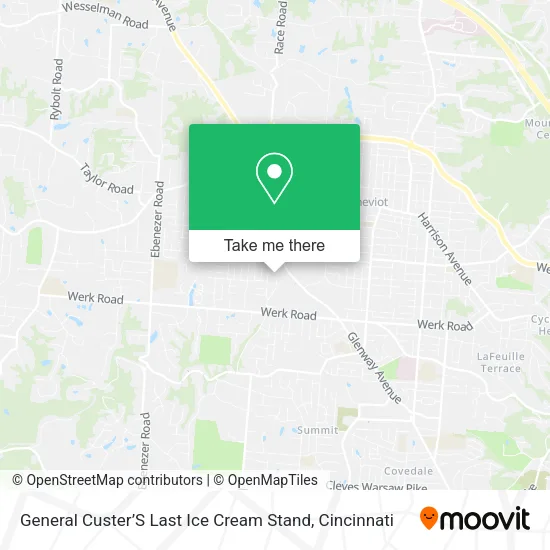 Mapa de General Custer’S Last Ice Cream Stand