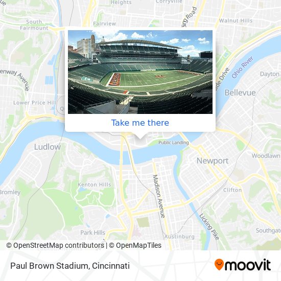Paul Brown Stadium map