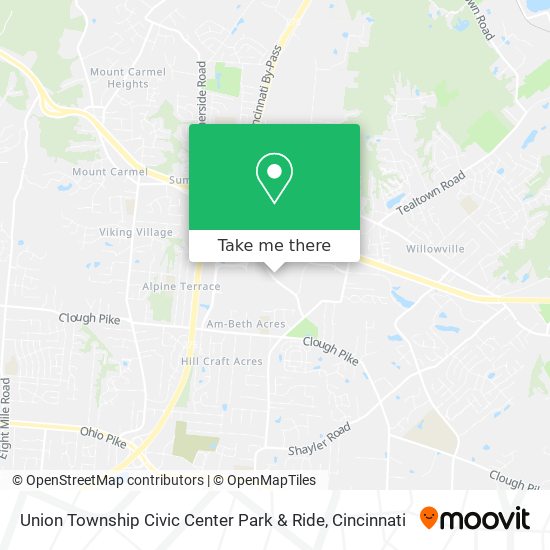 Mapa de Union Township Civic Center Park & Ride