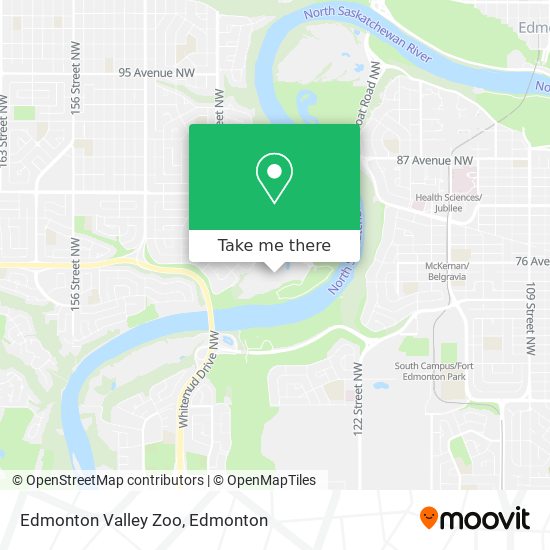Edmonton Valley Zoo map
