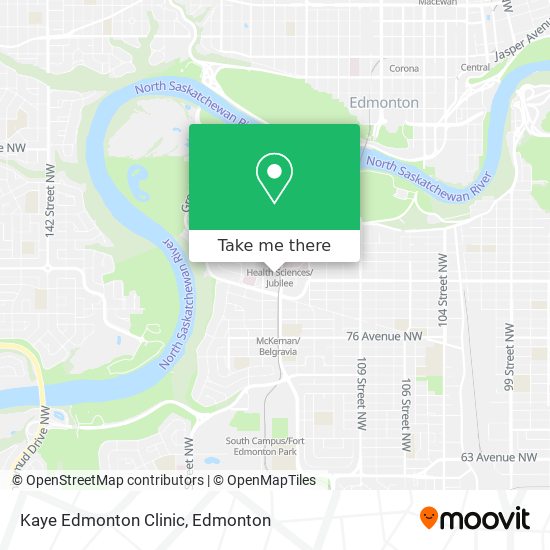 Kaye Edmonton Clinic map