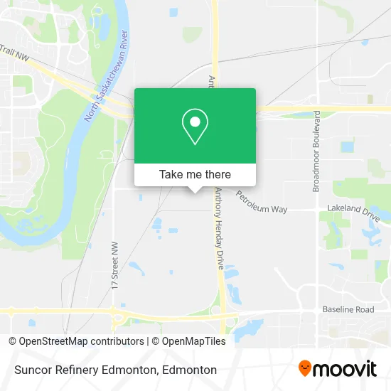 Suncor Refinery Edmonton map