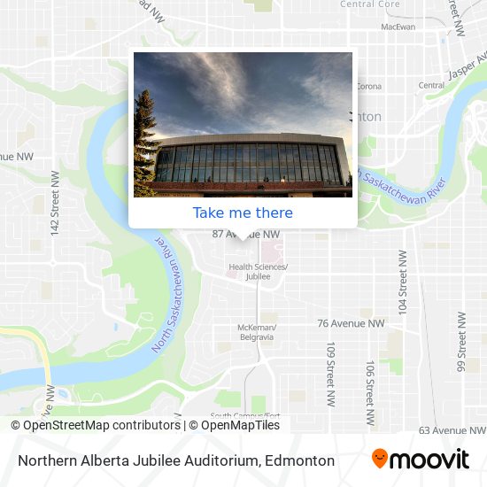 Northern Alberta Jubilee Auditorium map
