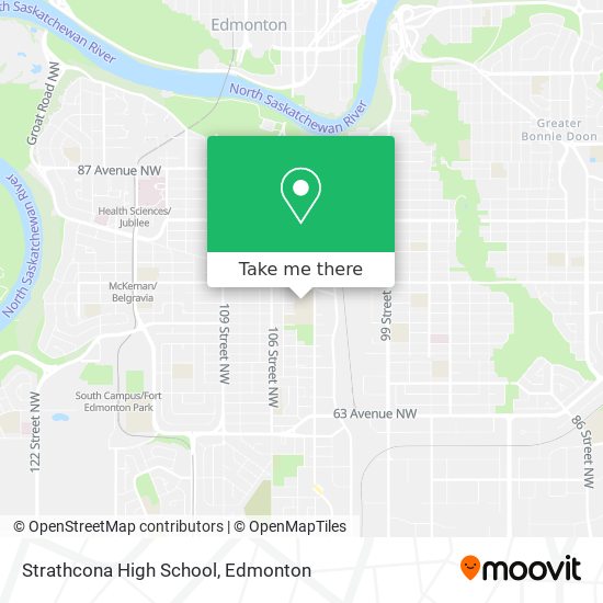 Strathcona High School map