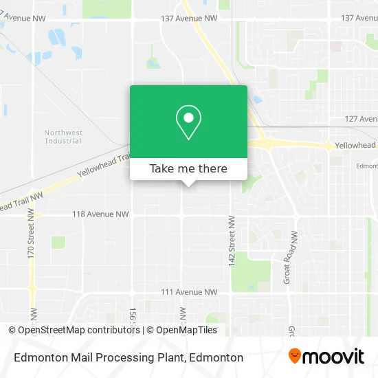 Edmonton Mail Processing Plant map