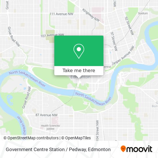 How to get to Grandin Station / Government Centre Pedway in Edmonton by