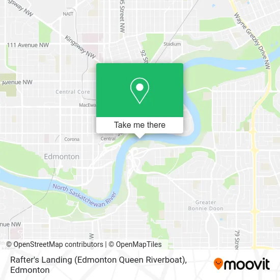 Rafter's Landing (Edmonton Queen Riverboat) map