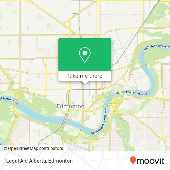 Legal Aid Alberta map