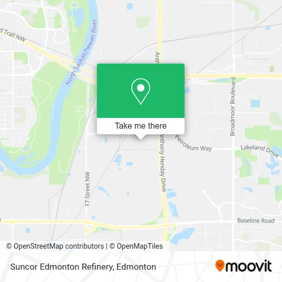 Suncor Edmonton Refinery map