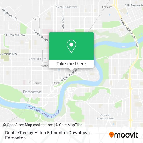 DoubleTree by Hilton Edmonton Downtown map