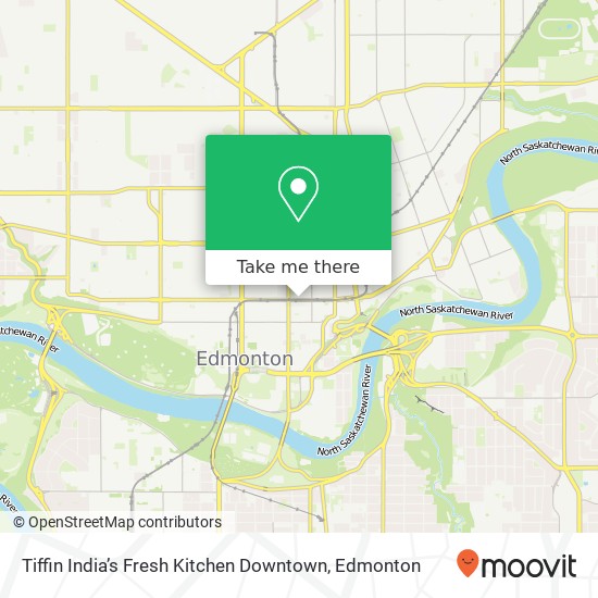 Tiffin India’s Fresh Kitchen Downtown map