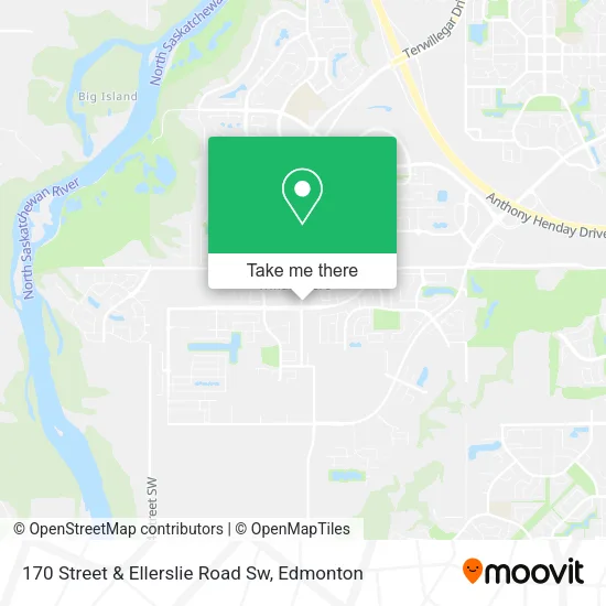 170 Street & Ellerslie Road Sw map