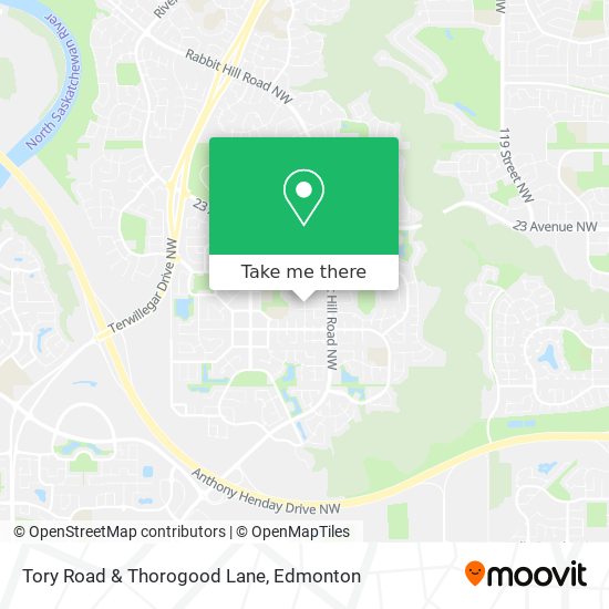 Tory Road & Thorogood Lane map