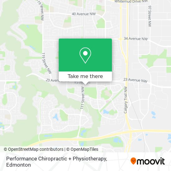 Performance Chiropractic + Physiotherapy map