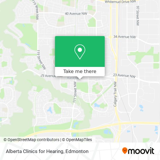 Alberta Clinics for Hearing map