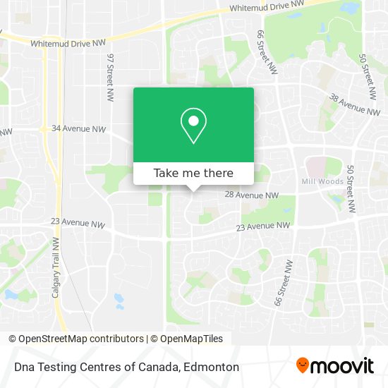 Dna Testing Centres of Canada map